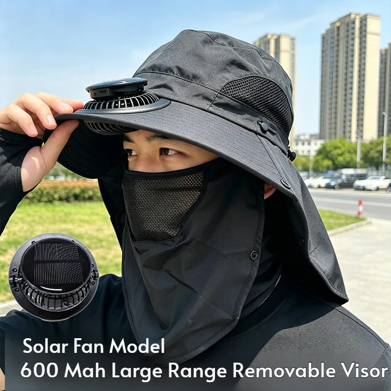 Renewable Energy Fan - Nuevo Sombrero con Ventilador Solar Recargable