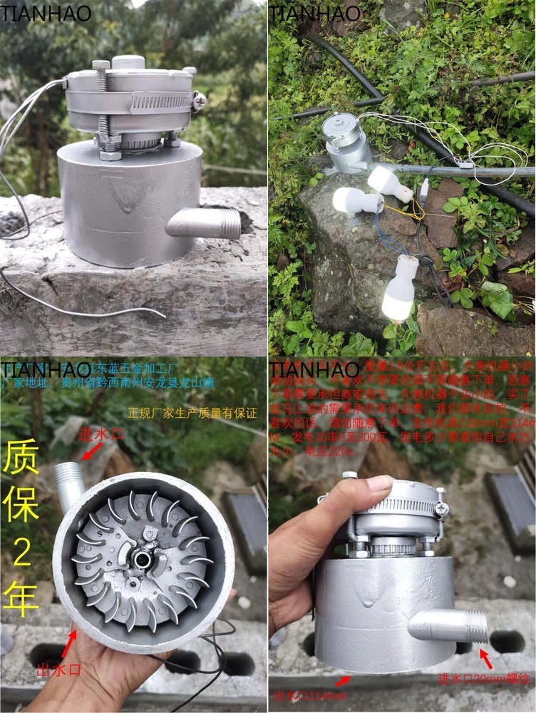 Renewable Energy Hydro - Generador Hidroeléctrico AC/DC de 500W 220V