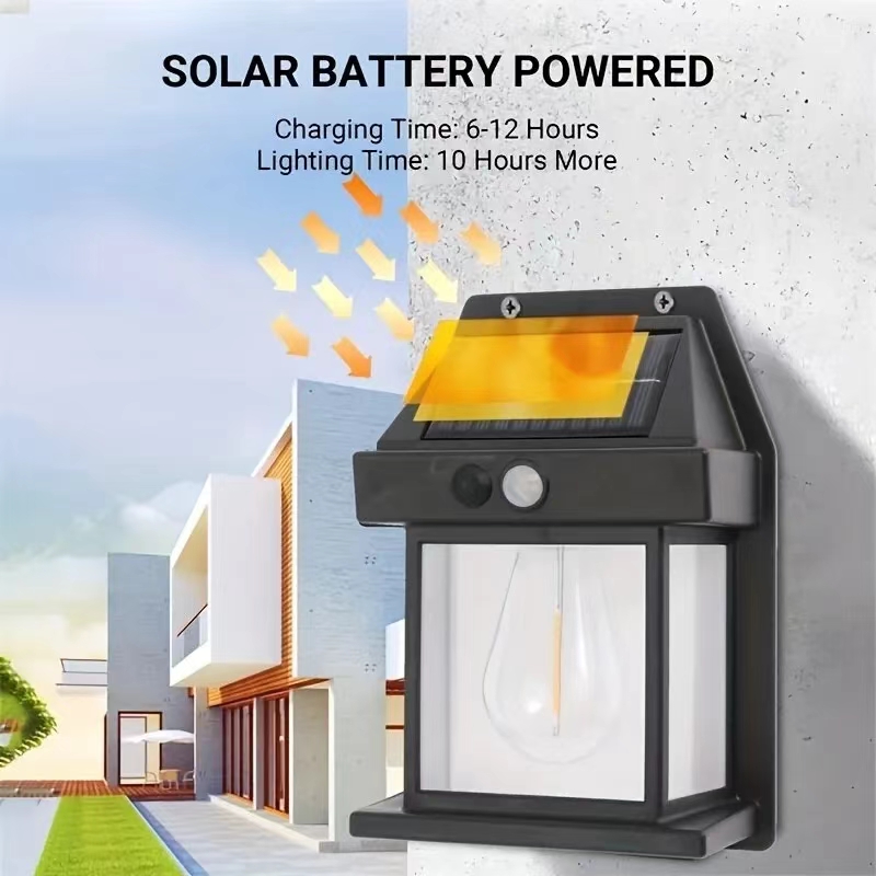 Renewable Energy House - Lámpara Solar LED para Exteriores, Impermeable,