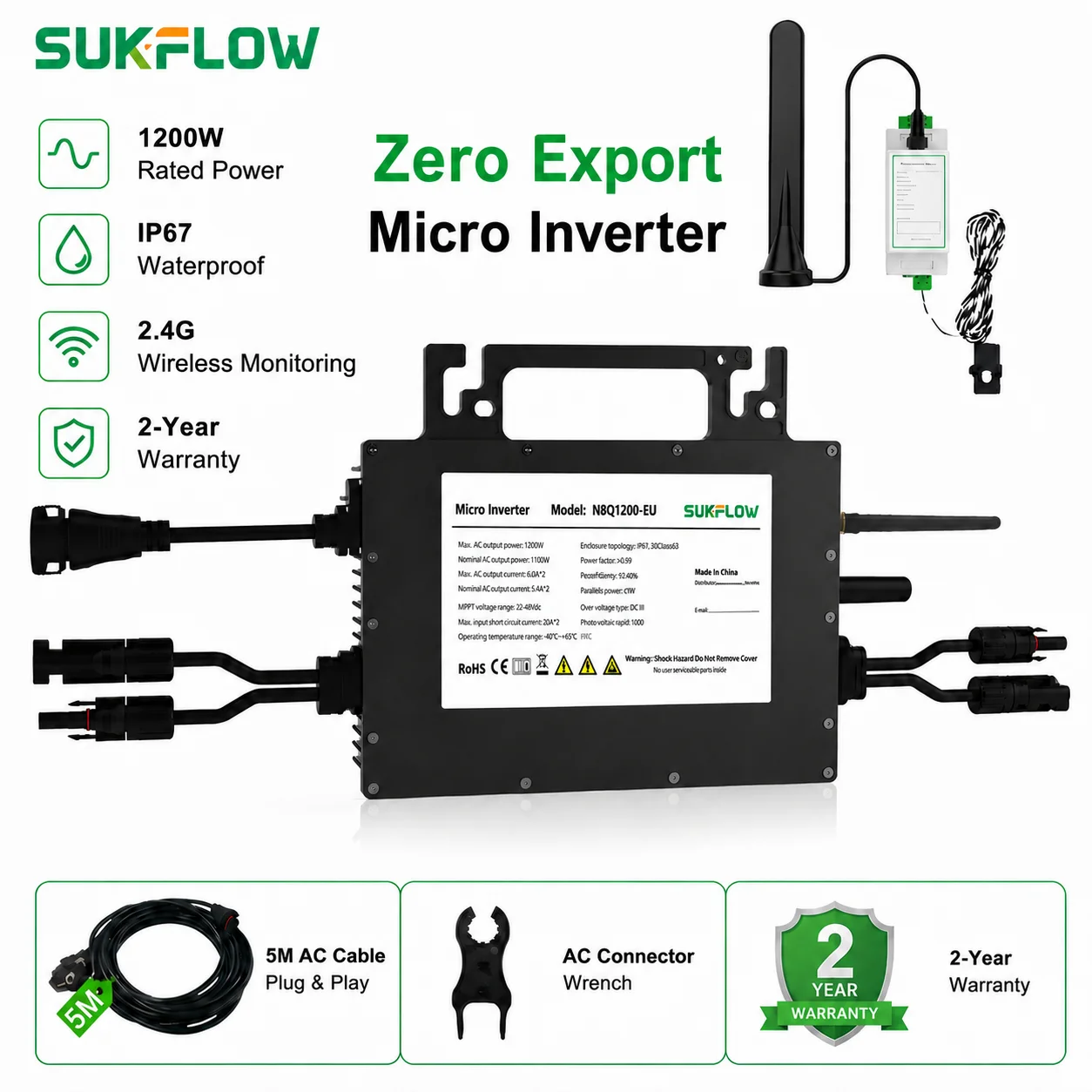 Grid Tie Micro Inverter - Microinversor de Conexión a Red SUKFLOW