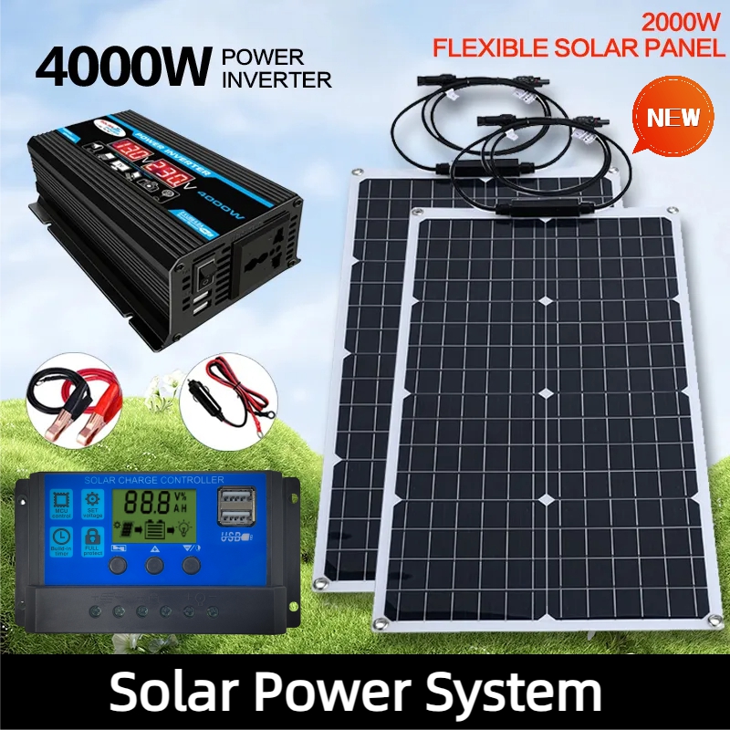Renewable Energy House - Sistema de Energía Solar de 2000W,