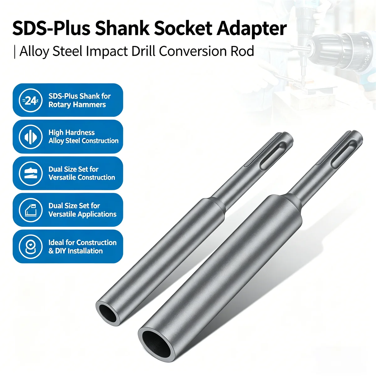 2 piezas de adaptadores SDS Pl - Earthing Grounding Rod reseña y precio
